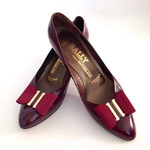 Vintage Bally Ox Blood Kitten Heels